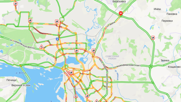 Весь город стоит: 9-балльные пробки сковали улицы Казани в пятницу вечером 20/02/2026 &ndash; Новости