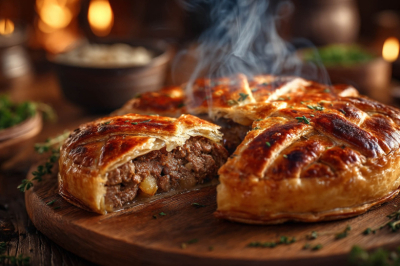 Мясной татарский пирог зур бэлиш &mdash; заменит целый обед: сытный зур бэлиш