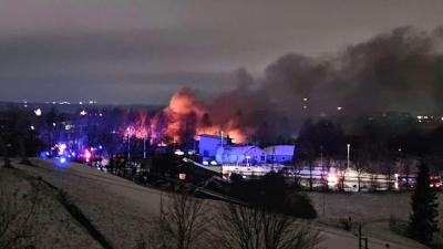 Грузовой самолет упал на дом в Вильнюсе