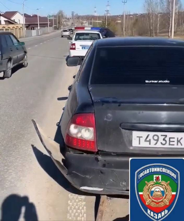 Водителя мотоцикла госпитализировали после ДТП в Казани