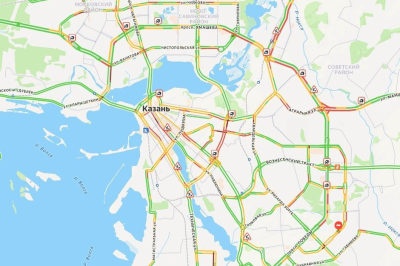 В Казани фиксируются 7-балльные пробки еще до окончания рабочего дня