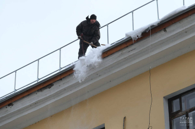 План по очистке кровель от снега в Казани выполнен на 65%