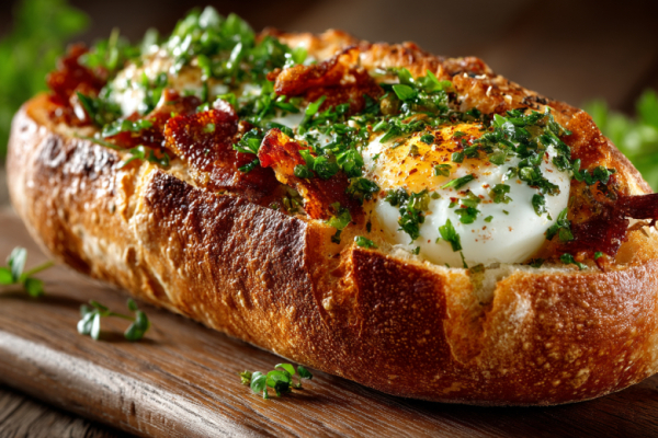 Забудьте про сковородку! Готовлю яичницу в багете &mdash; это элегантно, сытно и невероятно вкусно. Основа для сотни вариаций